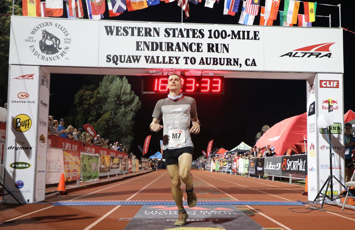 Ian Sharman (<a href="/AltraRunning/">Altra Running</a>) takes fourth at the 2018 Western States 100 in 16:23:32. #WS100