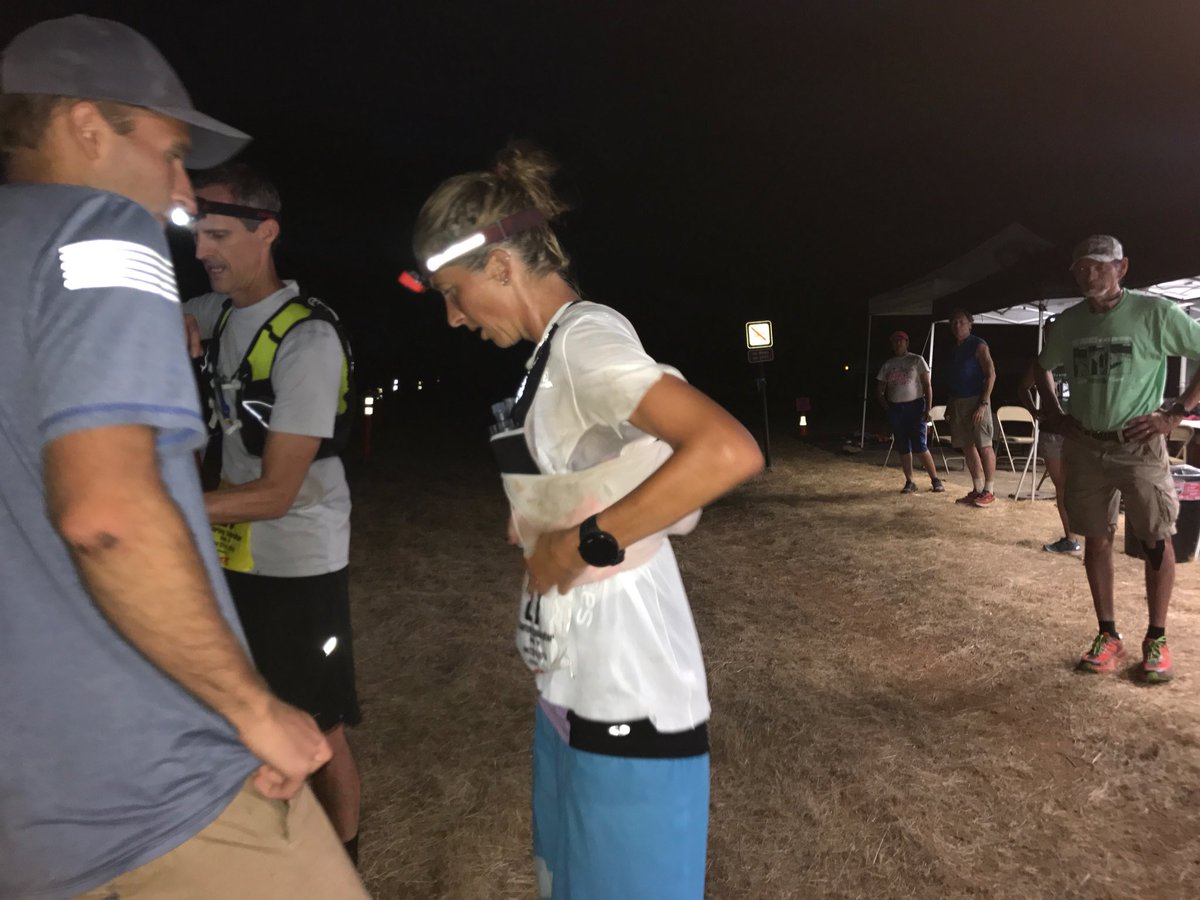 iRunFar's tweet photo. Courtney Dauwalter is first place woman at Pointed Rocks (mile 94.3) in 16:22 elapsed. #WS100 https://t.co/wZTcjcpGIn