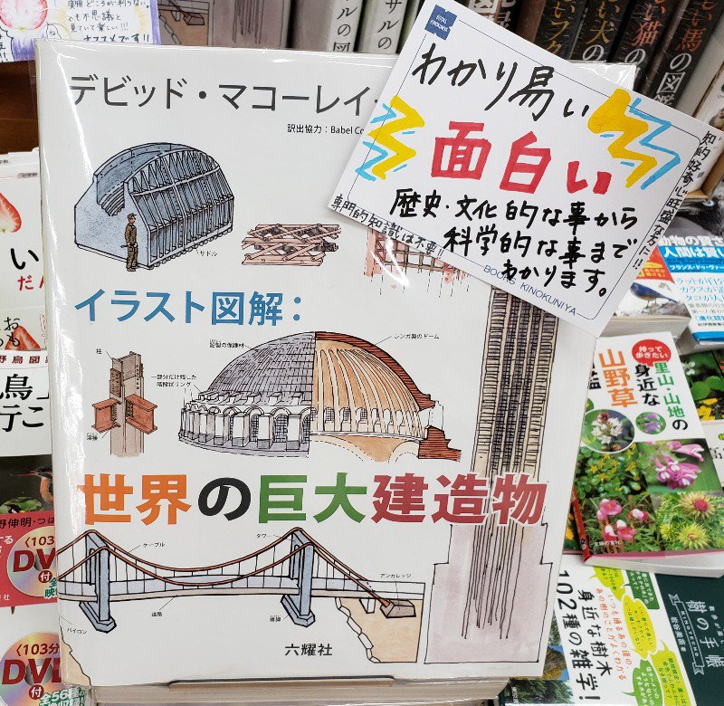紀伊國屋書店仙台店 A Twitter 建築 設計は すべての建造物の出発点 どうしてこんな形をしているんだろう コンクリートや石ではなく鋼鉄を使ったのはなぜだろう どうしてこの場所につくったのだろう イラスト図解 世界の巨大建造物 A01 02 では 次々と
