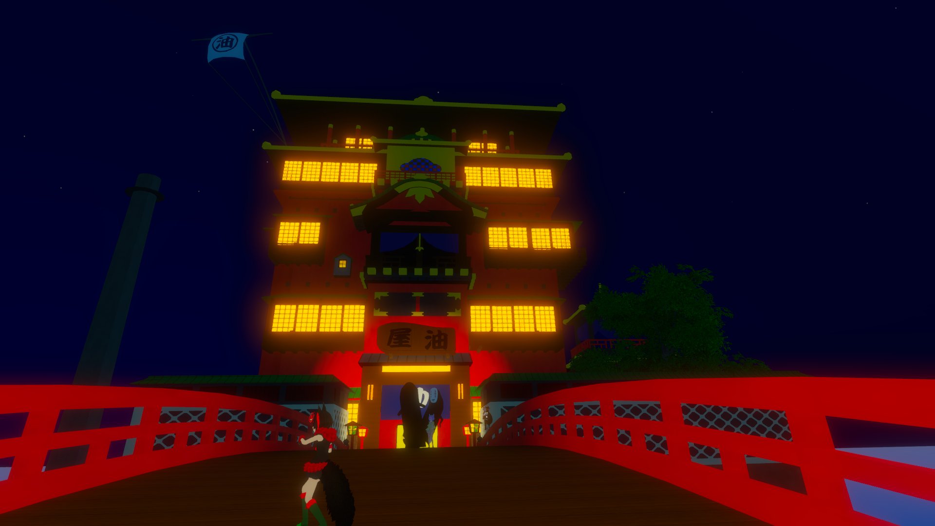 夜雨 昨日の Vrchat ジブリワールド行ってきた クオリティがすごい ここだけでもうエモい 迫られるたまにぃ カオナシと豪遊 近づくとちゃんと寝息が聞こえてくる T Co Xfws1dikly Twitter