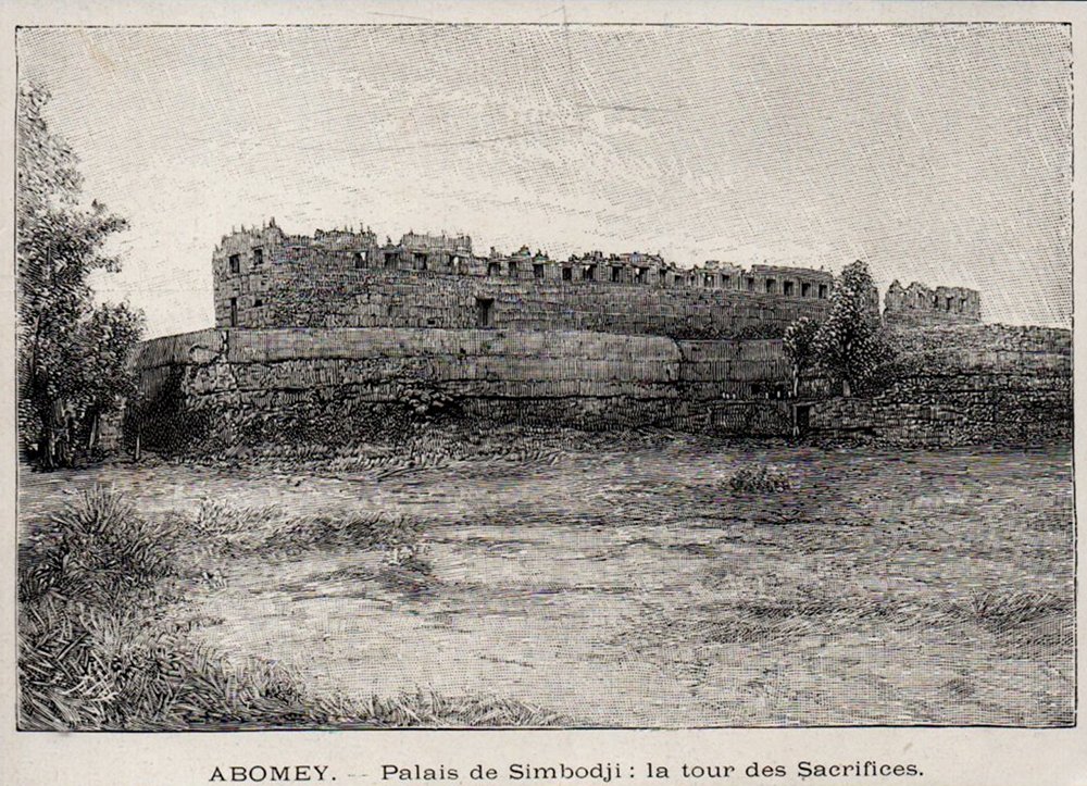 Ruins of Simbodji Palace, Abomey, Dahomey, c. 1894.