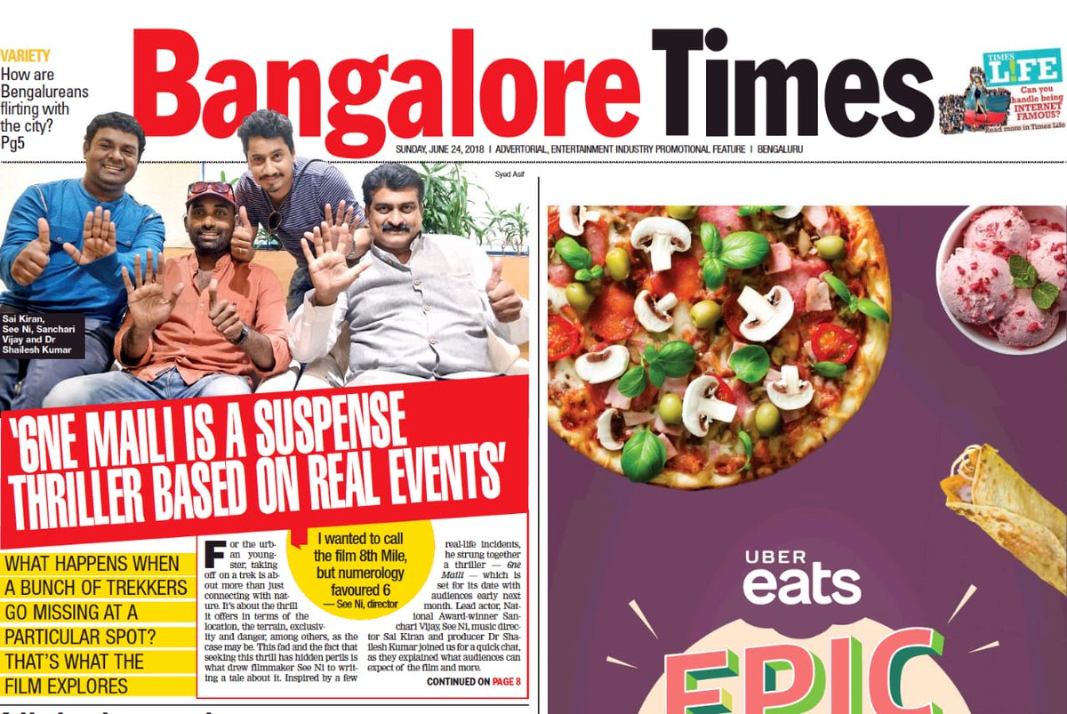 saimusic's tweet photo. Our movie #6ne Maili article in Today's Times Of India  :-) https://t.co/AGFNM6IYoD