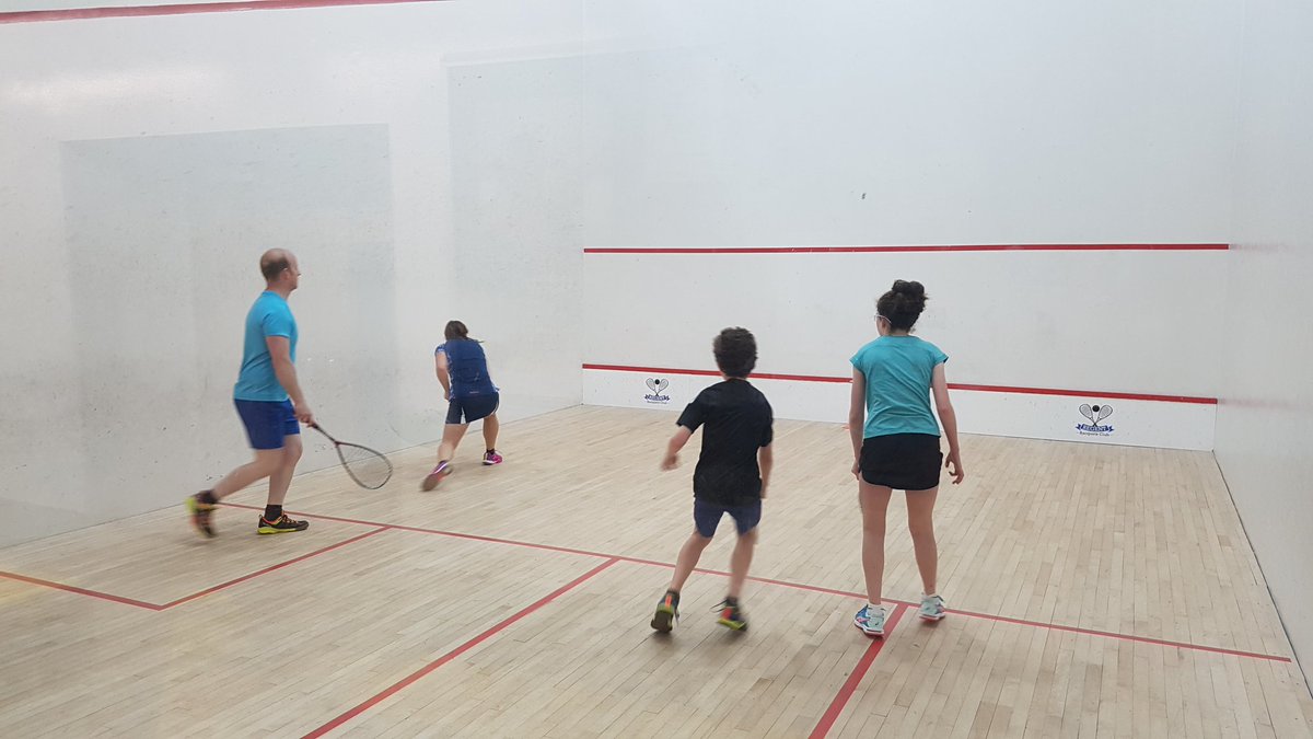 Front court doubles match at the group session this morning. Oldies showing the Juniors how it done! <a href="/SquashJersey/">Jersey Squash</a> <a href="/JerseySport/">Jersey Sport</a>