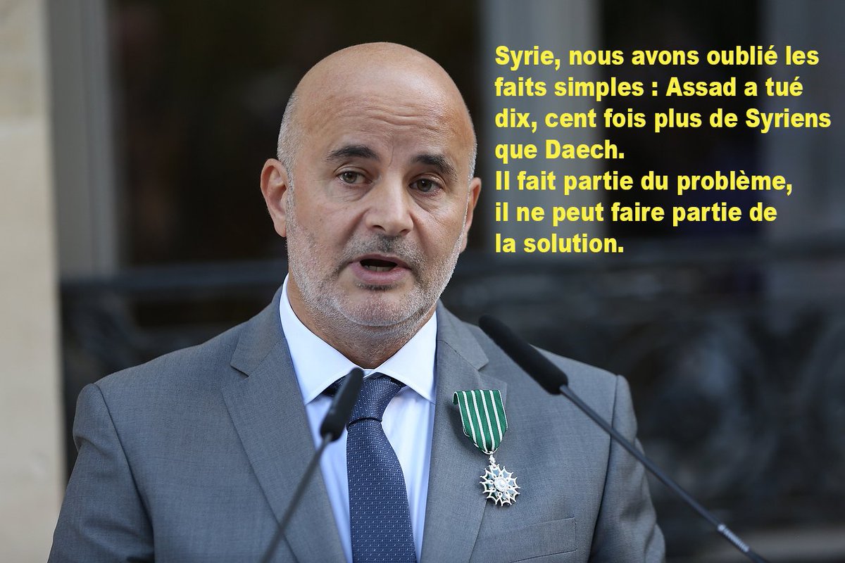 AmmarParis's tweet photo. #Syrie n'oublions pas les #faits simples #chiffres #Daech #Daesh #Chevalier des #Arts et @lettres discours devant le #ministre de l'Education nationale Jean-Michel #Blanquer @jmblanquer https://t.co/kpdTBHhPRt