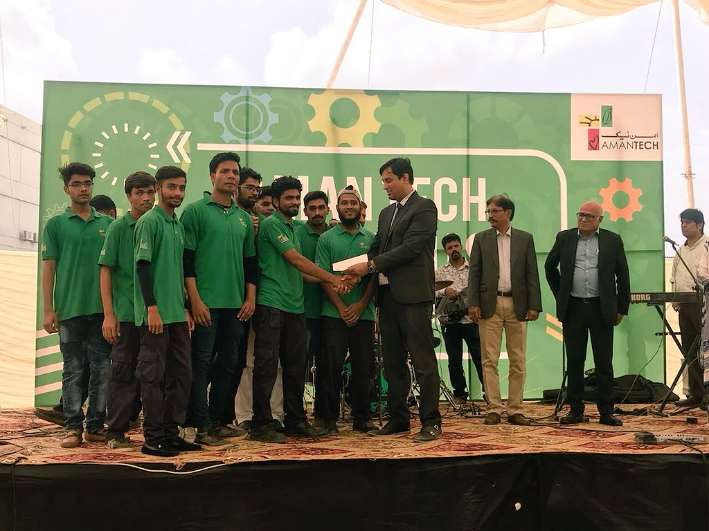 siehspk's tweet photo. The third prize goes to, Tanveer Hassan for his project ‘Petrol Engine Trainer’. Congratulations to the entire team and their program manager. #AmanTechOpenHouse #AmanFoundation #AmanTech https://t.co/wkLnx8ERCk