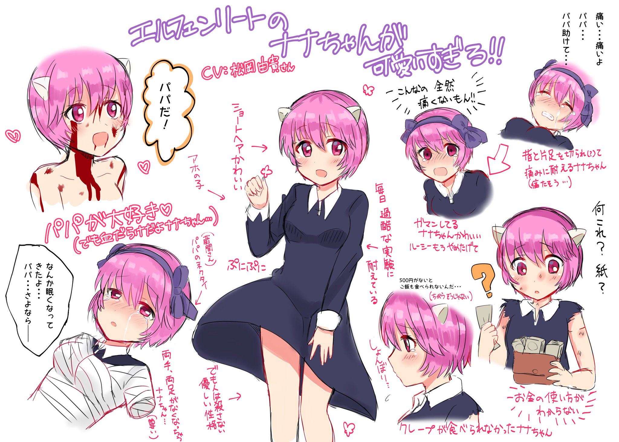 ふたばめい Twitter પર 今更だけどエルフェンリート観たよ ナナちゃんが可愛すぎてつらいから落書きした 漫画はまだなんでそのうち読みます