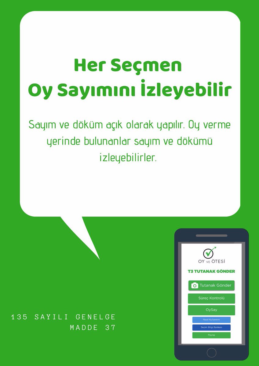 Her seçmen oy sayımını izleyebilir. 👀

#SandıkDestek