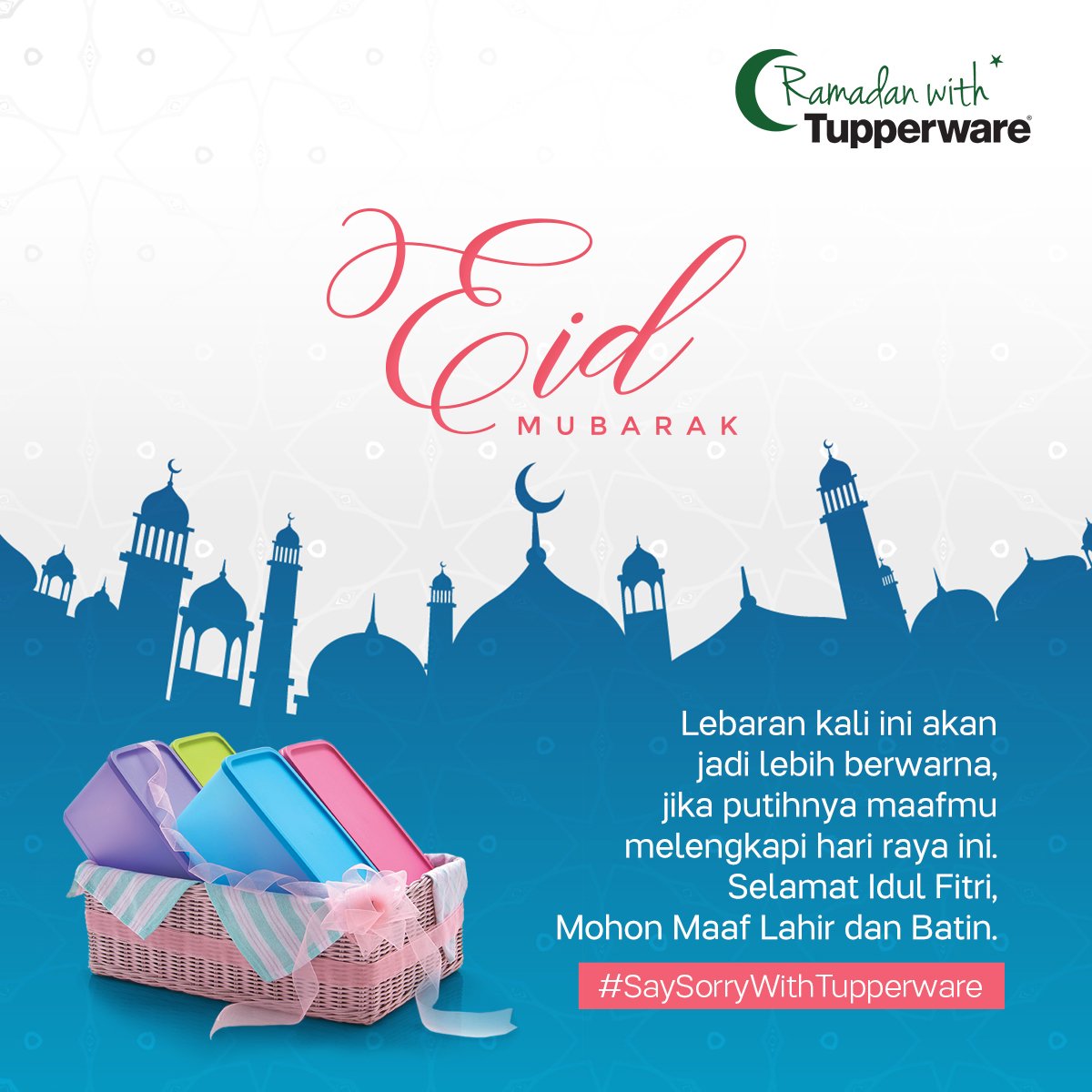 nurul_khom's tweet photo. @tupperwareID
Dear @manda_atila
Dengan setulus hati Saya mengucapkan minal aidin walfaidzin, mohon maaf lahir dan bathin. 🙏 dihari nan suci ini semoga kita menjadi pribadi yg lebih baik lagi 😊
#SaySorryWithTupperware https://t.co/cJSo5fKCbk
