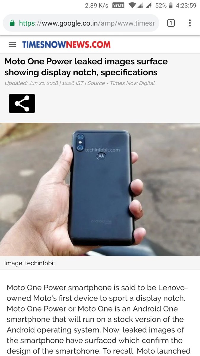techinfobit's tweet image. #techinfoBiT got featured on more than 60 Indian and Global technology news portals for publishing the first ever hands-on images of Moto One.
😍 Proud and Happy 😍