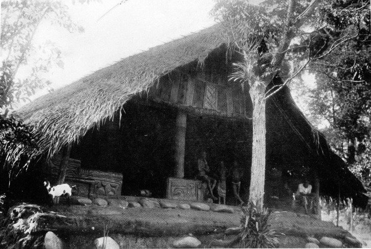 Ekpe (leopard society) club-house, Bende, in Abia State, Nigeria today. Percy Amaury Talbot, 1910s.