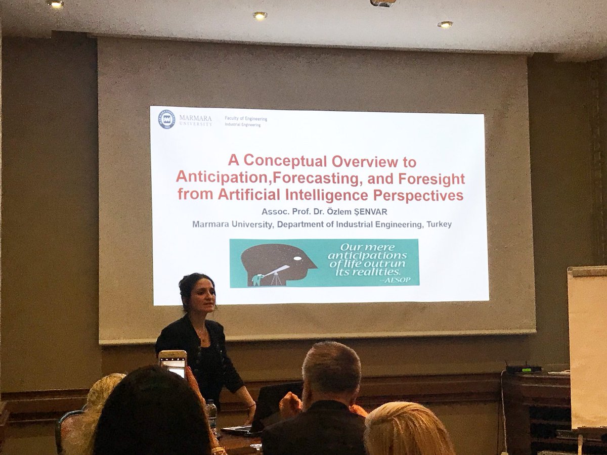Yeditepe_MARC's tweet photo. “Conceptual Overview to Anticipation,Forecasting, and Foresight  from Artificial Intelligence Perspectives is presented.“ Doç. Dr. Özlem Şenvar #Anticipation
#AnticipatorySystems
#UNESCO_Chair
International Anticipation Workshop 
 #yeditepeuniversity #yuvam  @Yeditepe_YUVAM https://t.co/AftgtcOMez