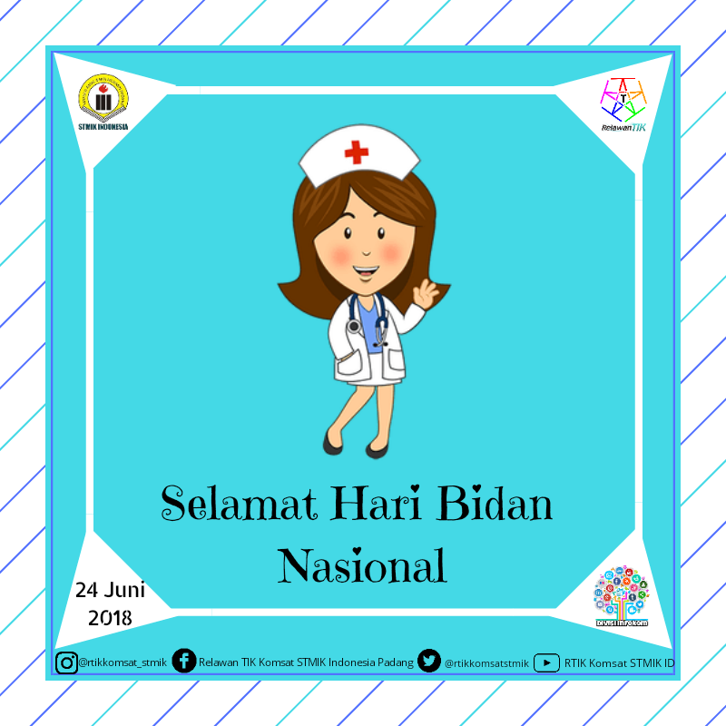 rtikkomsatstmik's tweet photo. "SELAMAT HARI BIDAN NASIONAL"

Terima kasih atas jasa-jasa mu dan semoga bisa terus membantu warga indonesia.

#salamrelawan
#salamteknologi
#rtik
#banggamenjadirelawantik
#haribidannasional https://t.co/pzeHc9wlmX
