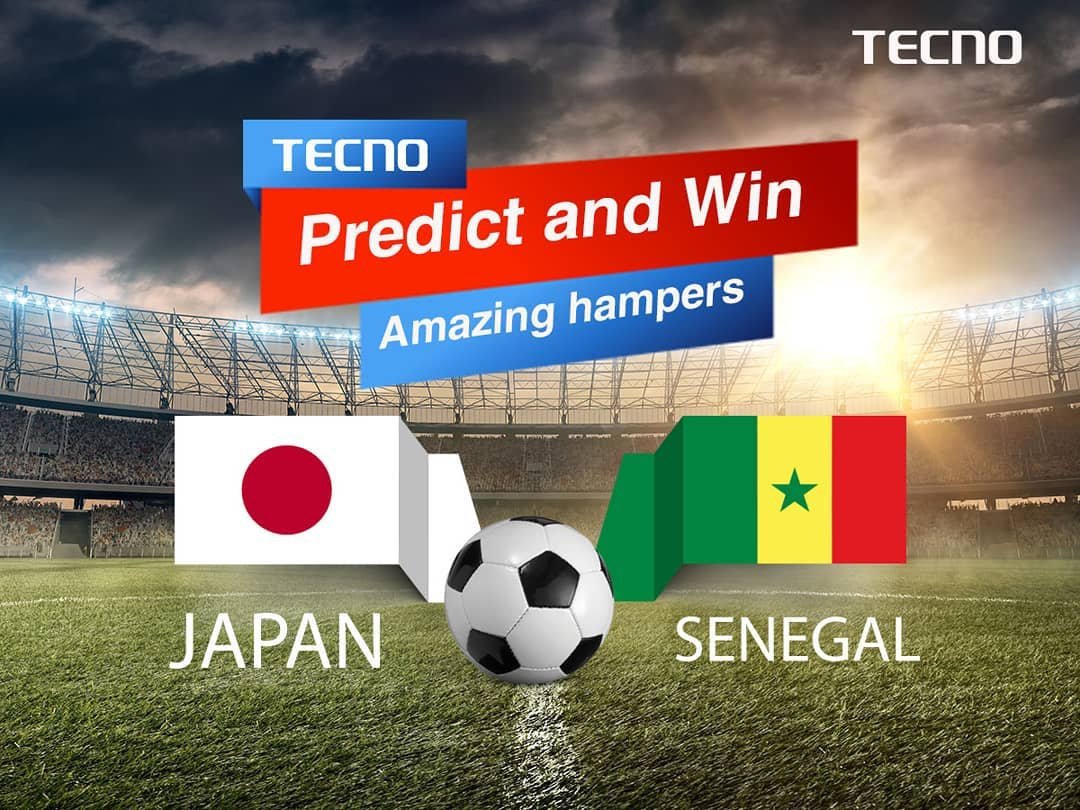 PREDICT AND WIN
Will Senegal still be able to hold the African Pride in the 'Great Football Tournament?'. 
1. Like and retweet this post.
 2. 5 lucky winners will walk away with TECNO BRANDED GIFTS
 3. Prediction stops 30 minutes to the game!