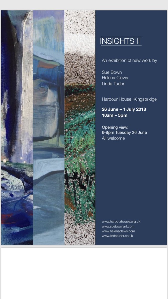 Not long until our exhibition @HHArtsandYoga . New paintings and I’m very exciting. Opening Tuesday 26 June. Come along