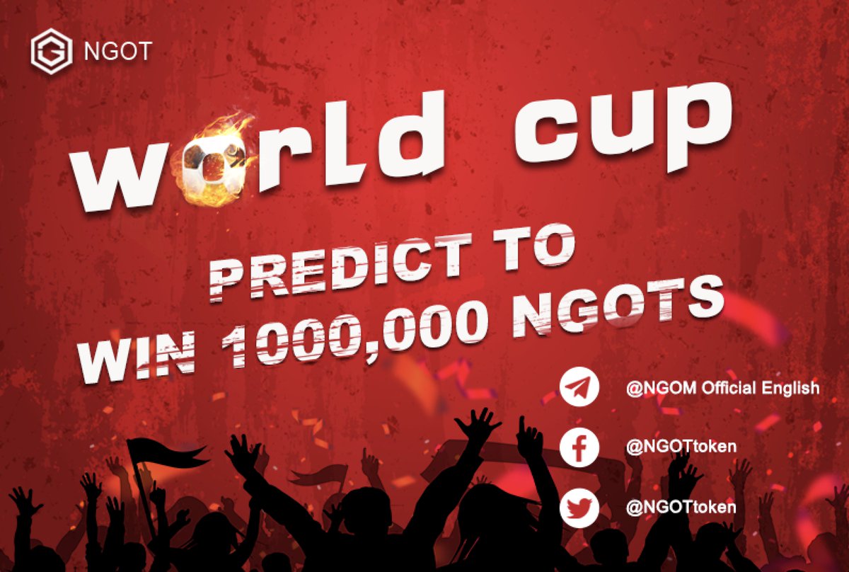 Winners that predict to worldcup, please give us your wallet address as soon as possible, we will send the NGOTs to all of you. Matches for French VS Peru; Argentina VS Croatia; Brazil VS Coast Rica; BelgiumVS Tunisia; KoreaVS Mexico and Germany VS Sweden.