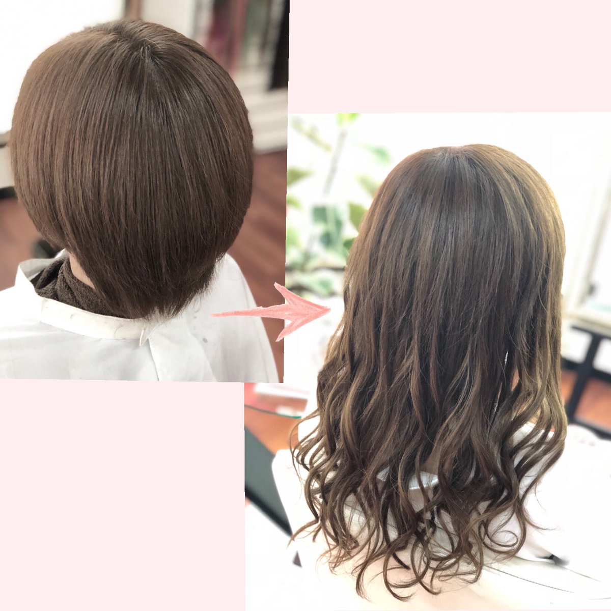 大分 エクステ ヘアカラー ティアラ A Twitter カラーをしてaaaランク編み込みエクステ50本 ロングシール枚付けた感じです 2枚目の写真がカラーを終わった状態 赤みが出来るだけでないようにして欲しいって事でマットグレイジュをオン ショートヘアなんで