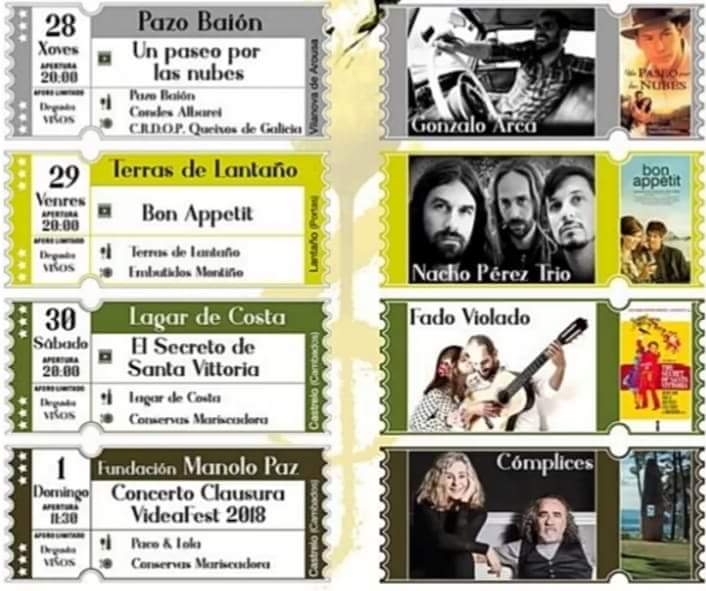 #Videafest 28,29,30 de Junio y 1de julio en <a href="/PazoBaion/">Pazo Baión</a>  <a href="/TerrasdeLantano/">Terras de Lantaño</a> <a href="/Lagarde_Costa/">Lagar de Costa</a> #FundaciónManoloPaz