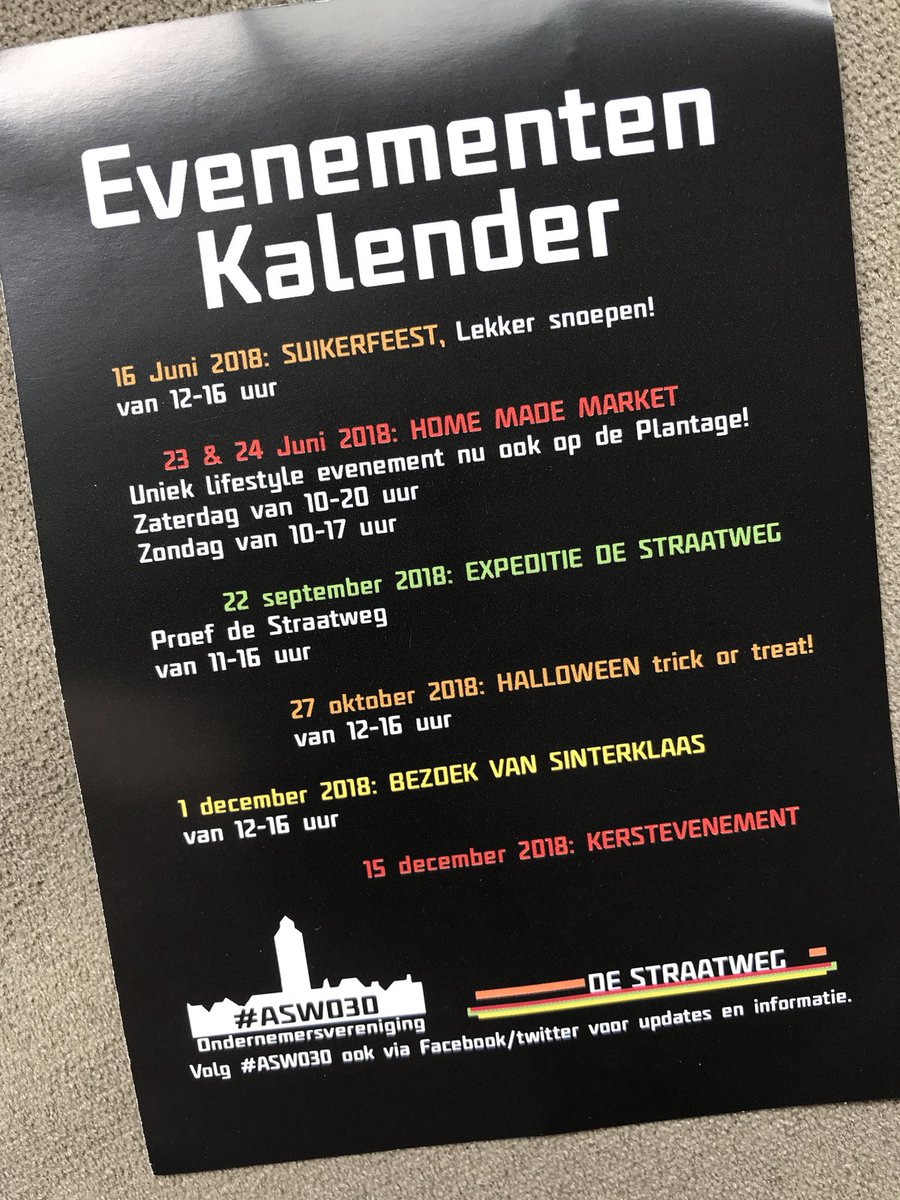 Vandaag is nog de Home Made Market! En er staat nog meer te gebeuren dit jaar. Ondernemersvereniging #ASW030 actief!  <a href="/030ASW/">#ASW030</a>