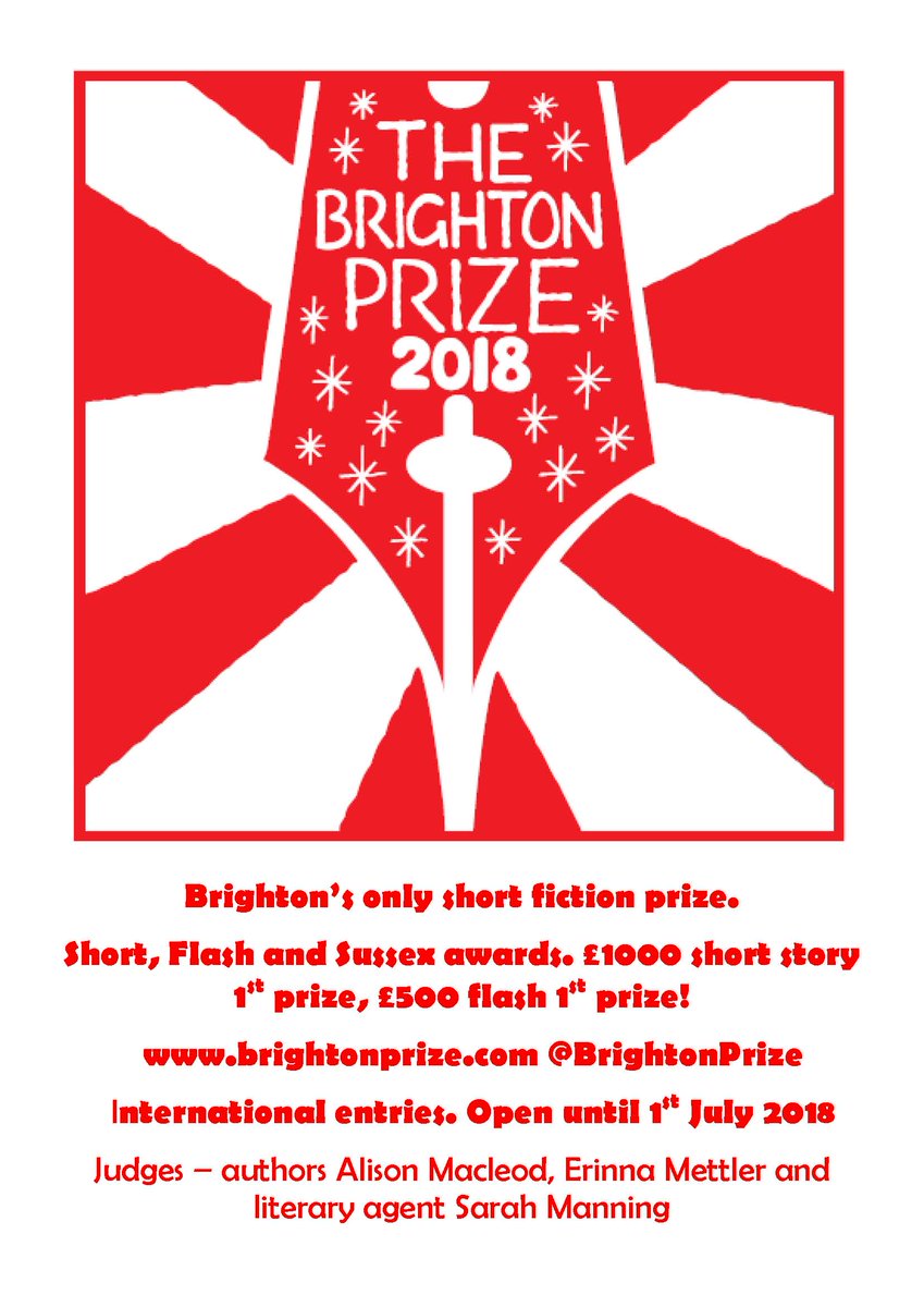 Follow @BrightonPrize ONE WEEK TO ENTER your #flashfiction and #shortstories, big cash prizes + publication brightonprize.com