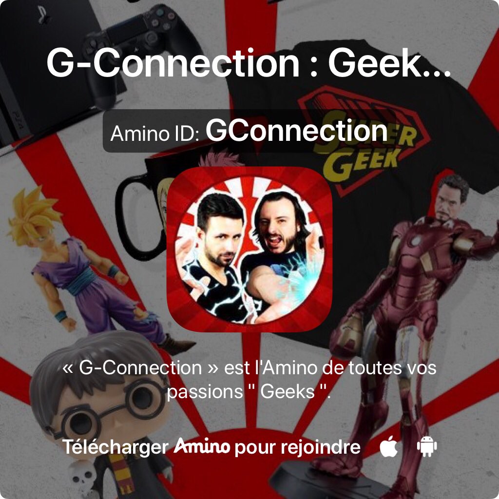 Leo_et_Max's tweet photo. 🔥 Ouverture de notre #Amino G-Connection ! 🔥 Venez parlez de toutes vos passions : #mangas, #anime, #jeuxvidéo, #cinema, #series, #sports, #comics, et bien plus !
C’est ici 👇
https://t.co/euRIHdDjKI https://t.co/PWzdHky60D