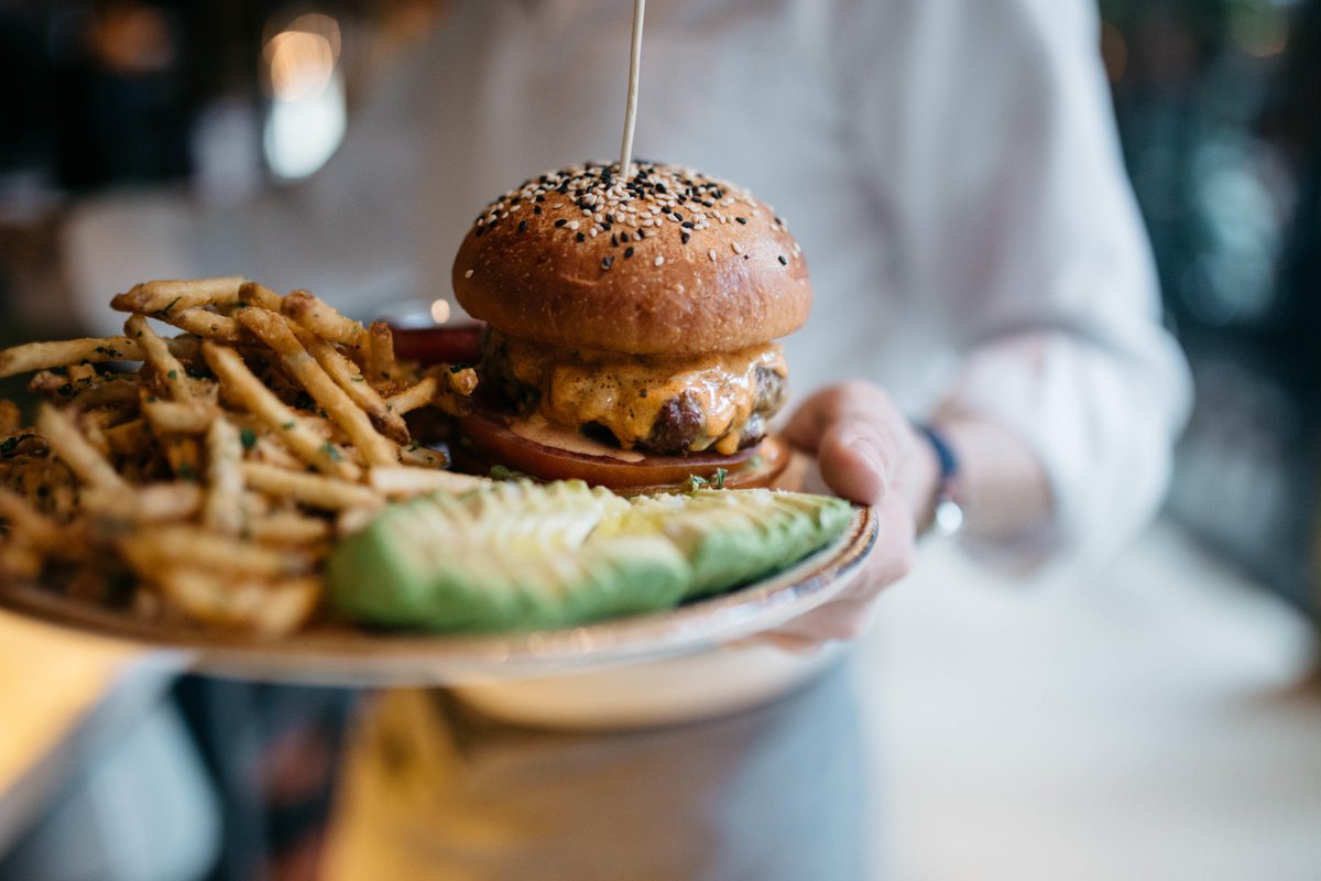 Trust me, a burger and fries can be as delicious at 9 a.m as it is at 1 p.m. You can even add avocado, egg, or bacon to give it that extra breakfast feel. #eberlyatx