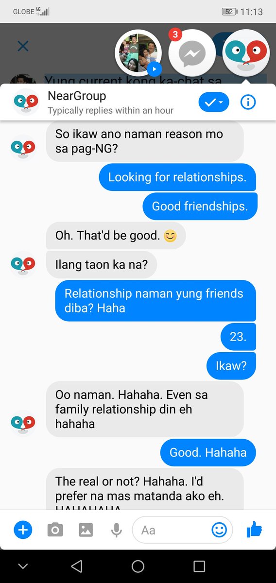 youngmasterbill's tweet photo. Yung current kong ka-chat sa #neargroup ni-rate ko na kasi nga friends na kami sa Fb. So to build another friendship, I tried again. Then this happened in a form of surprise. 🤣 Earth is real small. Hahaha Never thought to meet her again. https://t.co/NG1Kr5Z9Bz
