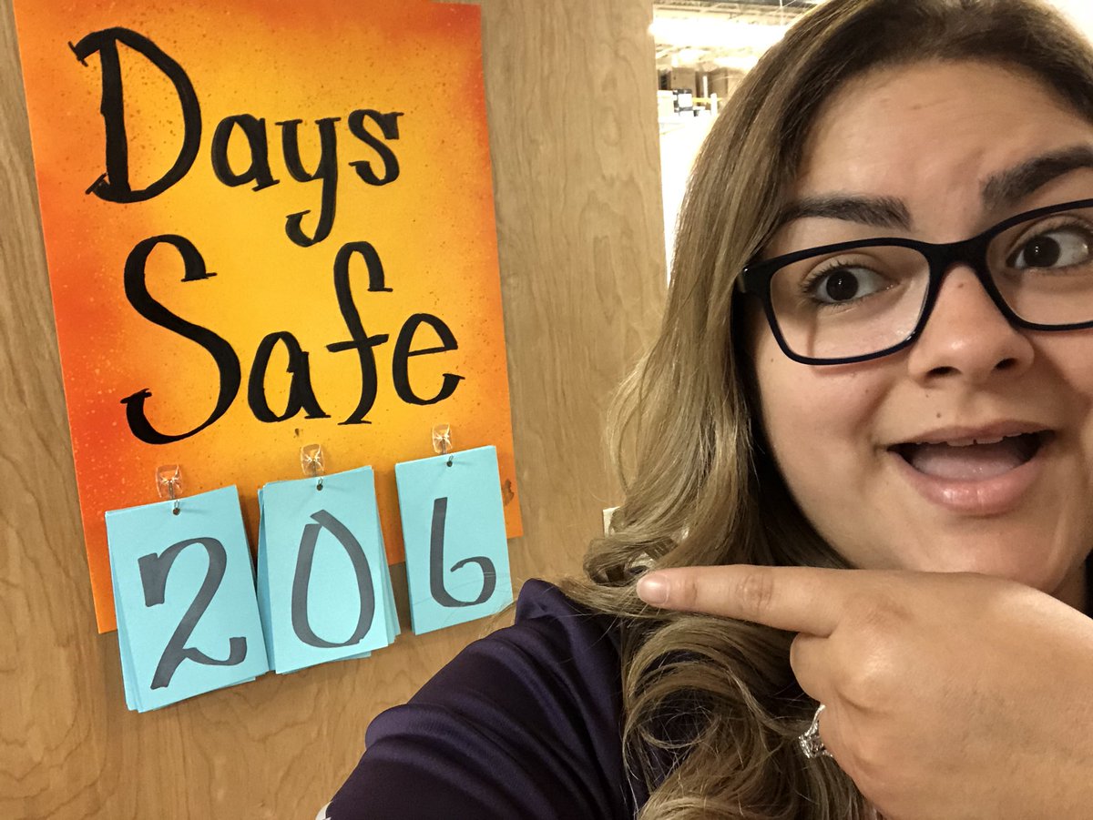 YanetSFuentes's tweet image. Back from Maternity leave and 206 days safe!  #proudASM #safetyfirst #letsdothis