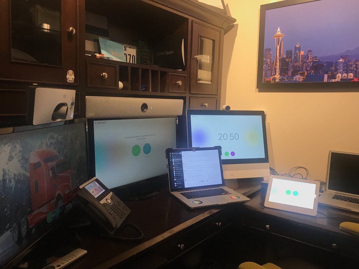 snair123's tweet photo. One can never have enough gear at home to collaborate @WXMeetBear @JoinBear @CiscoCollab @CiscoChampion @CiscoSpark @CiscoWebexDev #ciscochampion #webexteams #webexmaster #cdw @CDWCollab https://t.co/Uy2DkbjVZl
