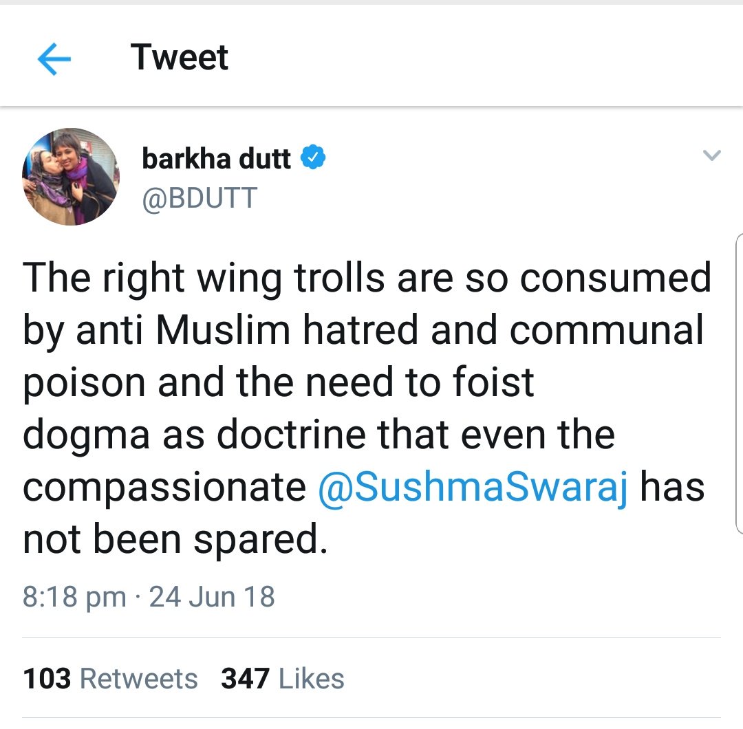 RituRathaur's tweet image. Mam @SushmaSwaraj we have praised &amp;amp; loved you in past but that time you never liked or RTd our tweets

When you were attacked on #LalitGate , it was us your SM supporters who ran #IstandwithSushmaSwaraj not the media trolls you r unleashing us now..
@narendramodi 
@AmitShah