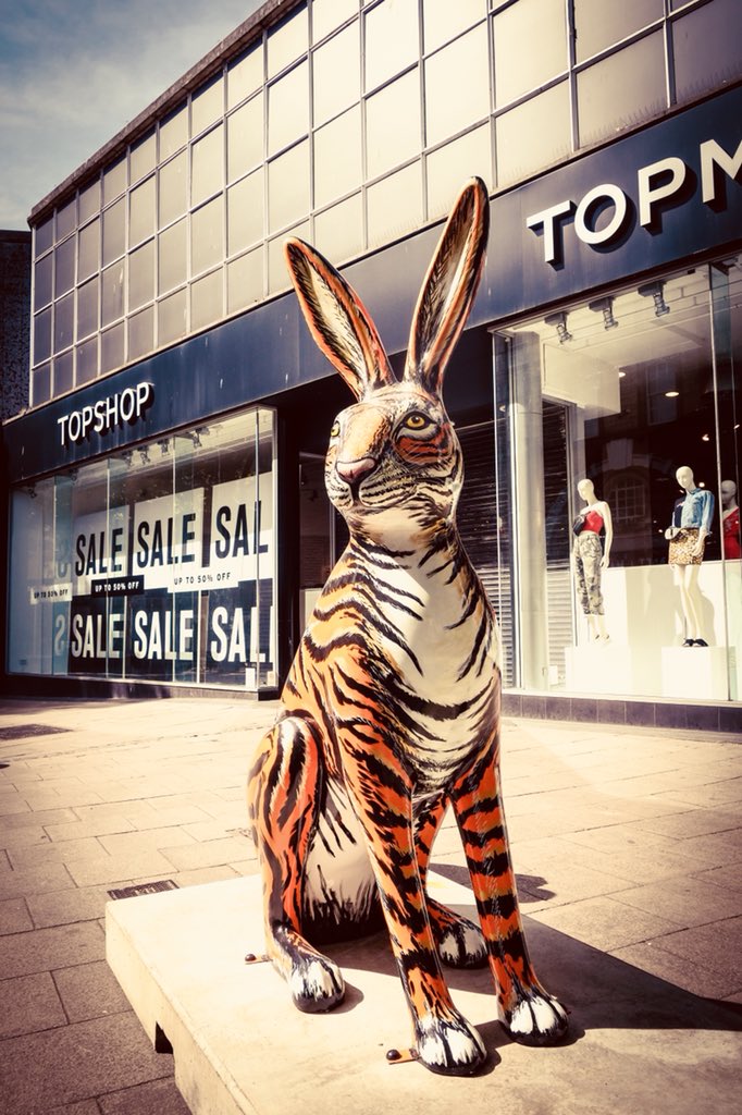 <a href="/JennyLeonardArt/">Jenny Leonard Art</a> @GoGoHares2018 <a href="/Wild_in_Art/">Wild in Art</a> Your Hare looks fab he is in a nice spot enjoying the sunshine &amp; meeting plenty of visitors x