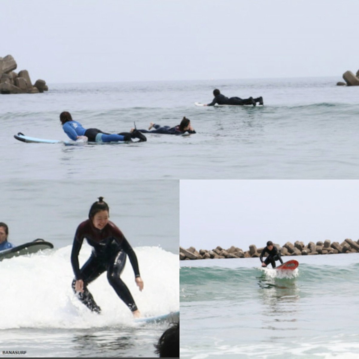 banasurf's tweet photo. 地元久慈市と釜石市と盛岡市からレディースサーファー3名のサーフィンスクールに行って来ました。TakeOffの練習がたくさん出来ましたね!本日もサーフィンスクールお客さん予約頂きました。#surfingschool #surflesson #surfpointguide #surftripguide #ガイド #repair https://t.co/Yg2yVumzYD