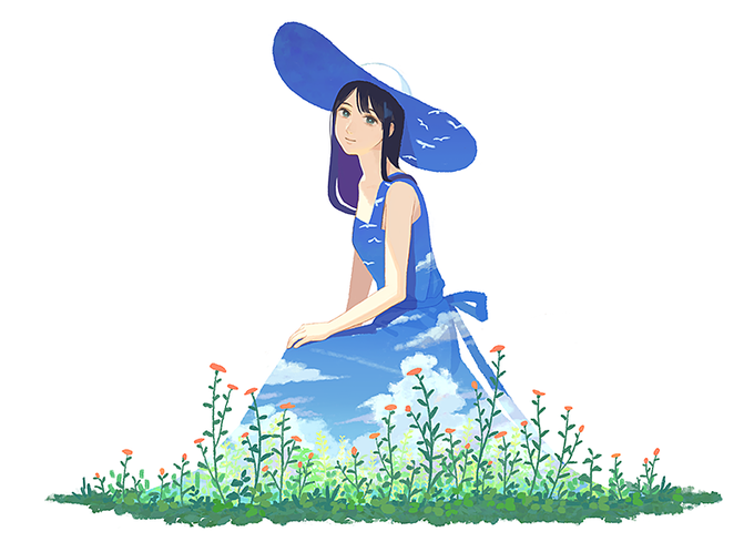「ドレス 遮阳帽」のTwitter画像/イラスト(古い順)