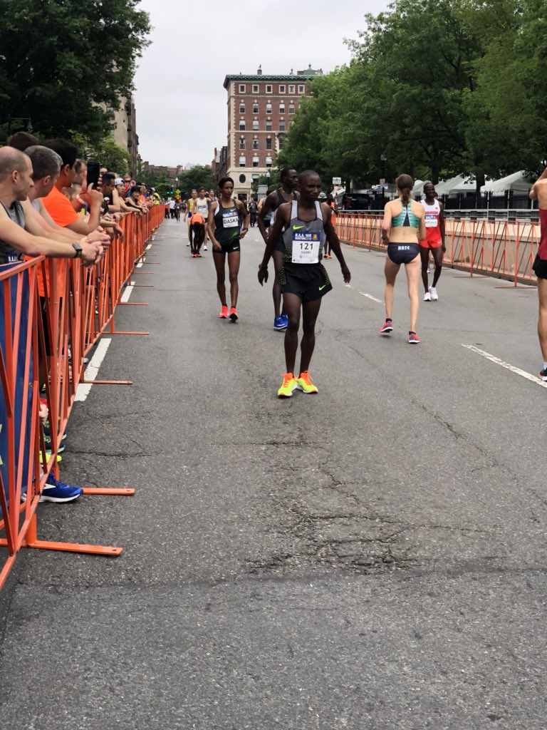 danielkemoi's tweet photo. Time to go to the start line #BAA10km 15 mins to start and trying not to be intimidated by so many strong guys including past winners Daniel Salel, Stephen Sambu, 2x winner and defending champ Daniel Chebii, my work will be cut out for me today. https://t.co/U2nEOmbGK3