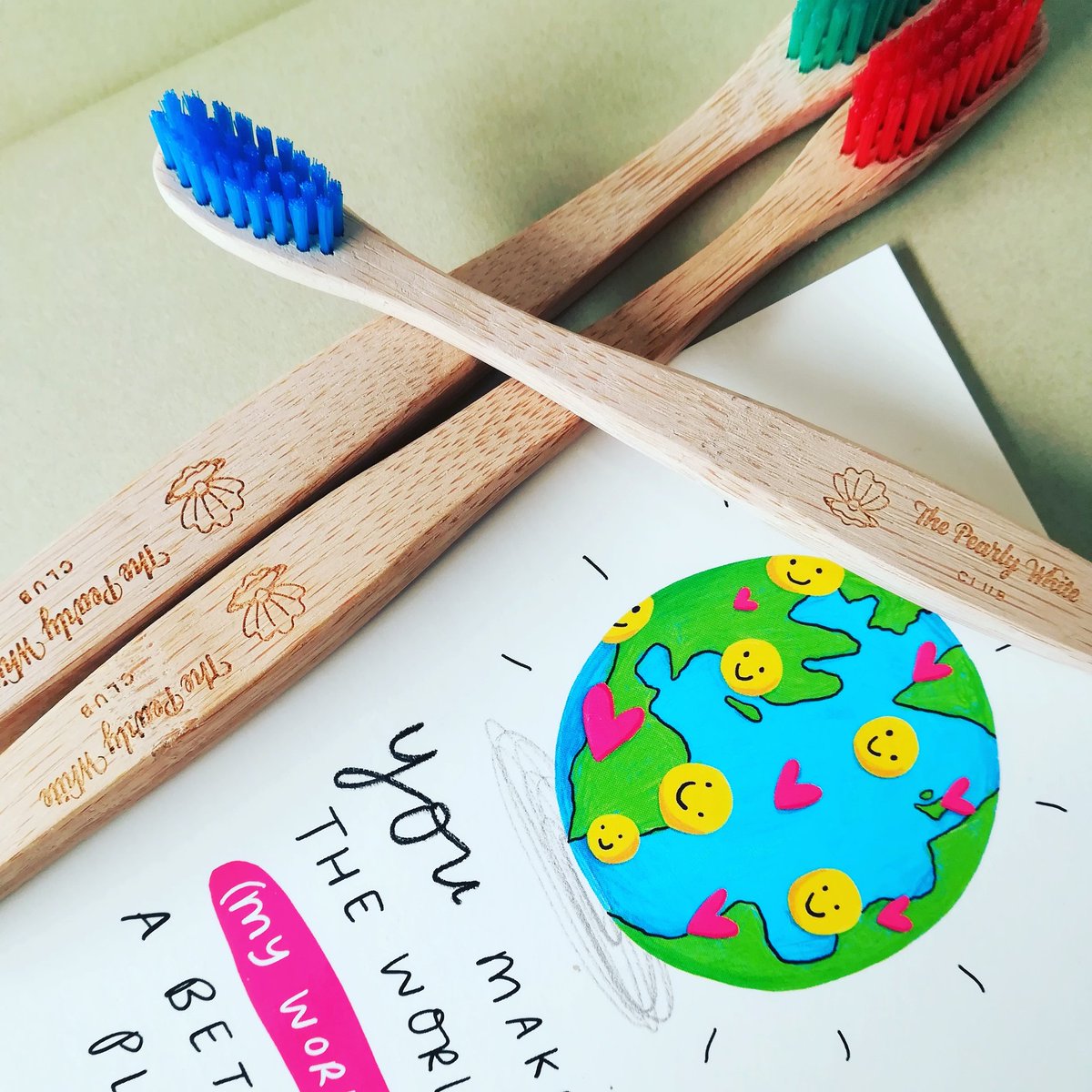 auntiedotes's tweet photo. New bamboo toothbrushes to try.        Getting closer to a #plasticfree bathroom #smallchanges #bamboo #eco #environment https://t.co/CcoTUr8jOY