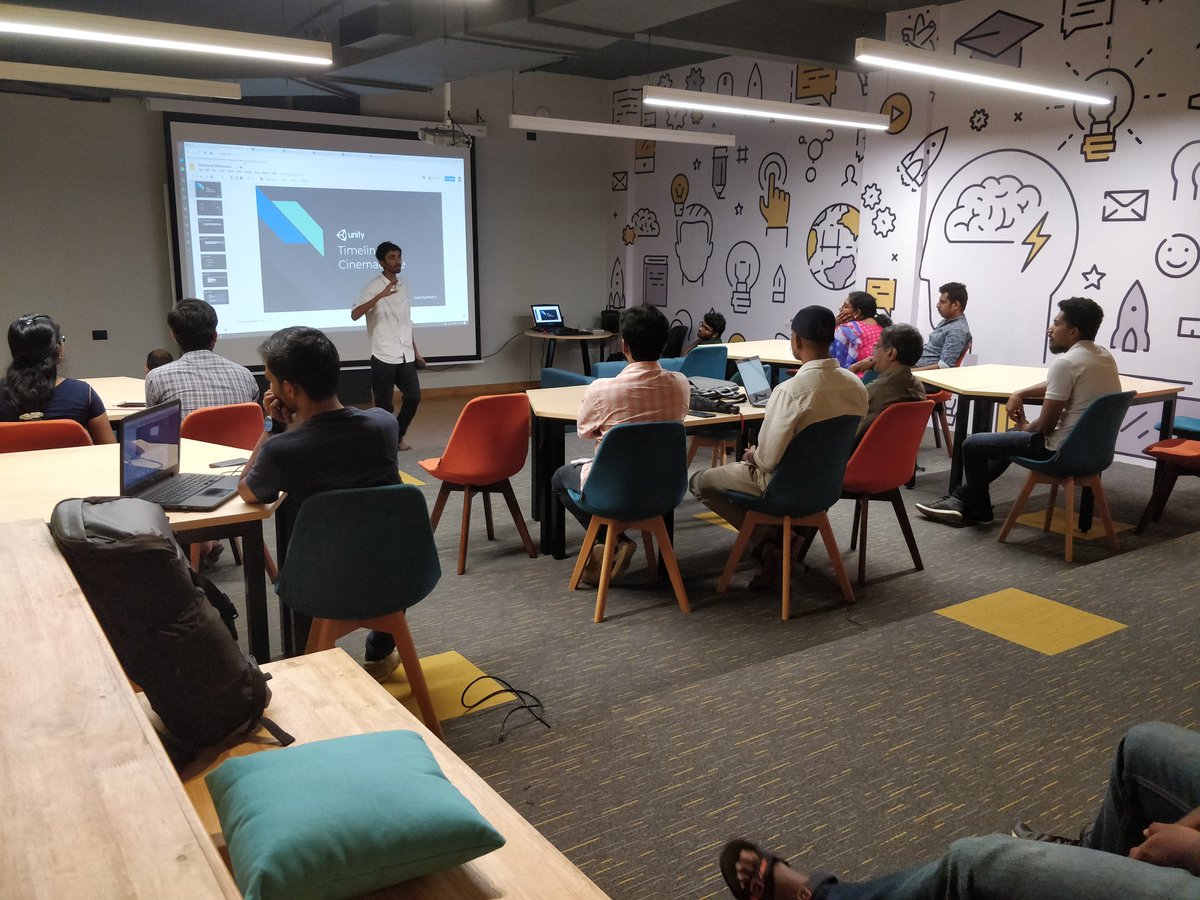 UnityTvm's tweet image. Session on Timeline and Cinemachine by Gokul at Unity User Group, Trivandrum. #gamedev #Unity3D @Unity3DIndia @unity3d