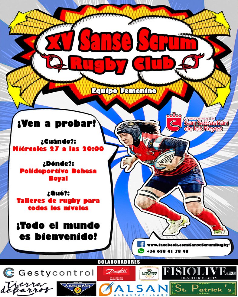 SanseRugby's tweet photo. 🏉JUEGA AL RUGBY CON NOSOTRAS🏉
Ven a probar con nosotras! Tenemos 2 maravillosos equipos para que seas parte de esta FAMILIA 😍. Si no sabes cómo ir, escríbenos al 358 417 848 📲 y te llevamos
#sanse #rugby #femenino @sansecomunica @acdssreyes @RugbyMadrid @ferugby @DHIberdrola https://t.co/bIfCA8F6jj