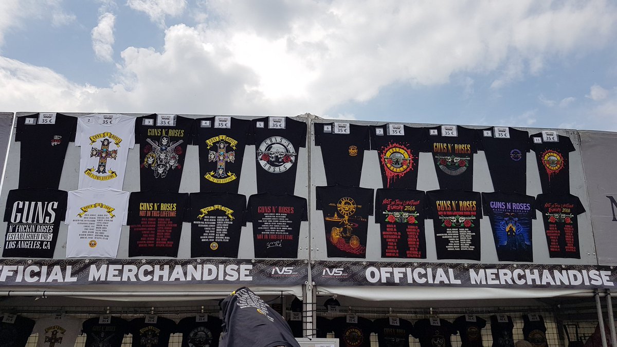 Guns N Roses France Official Merchandising Mannheim 2 Special Tshirts 2 Special Posters Lithos Gnrinmannheim