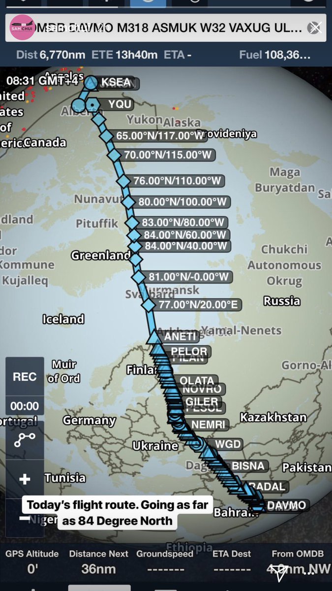 jtahmase's tweet photo. So much fun seeing the ForeFlight map on @SamChuiPhotos Instagram story this morning! #mapteam https://t.co/F9xbWjBslW