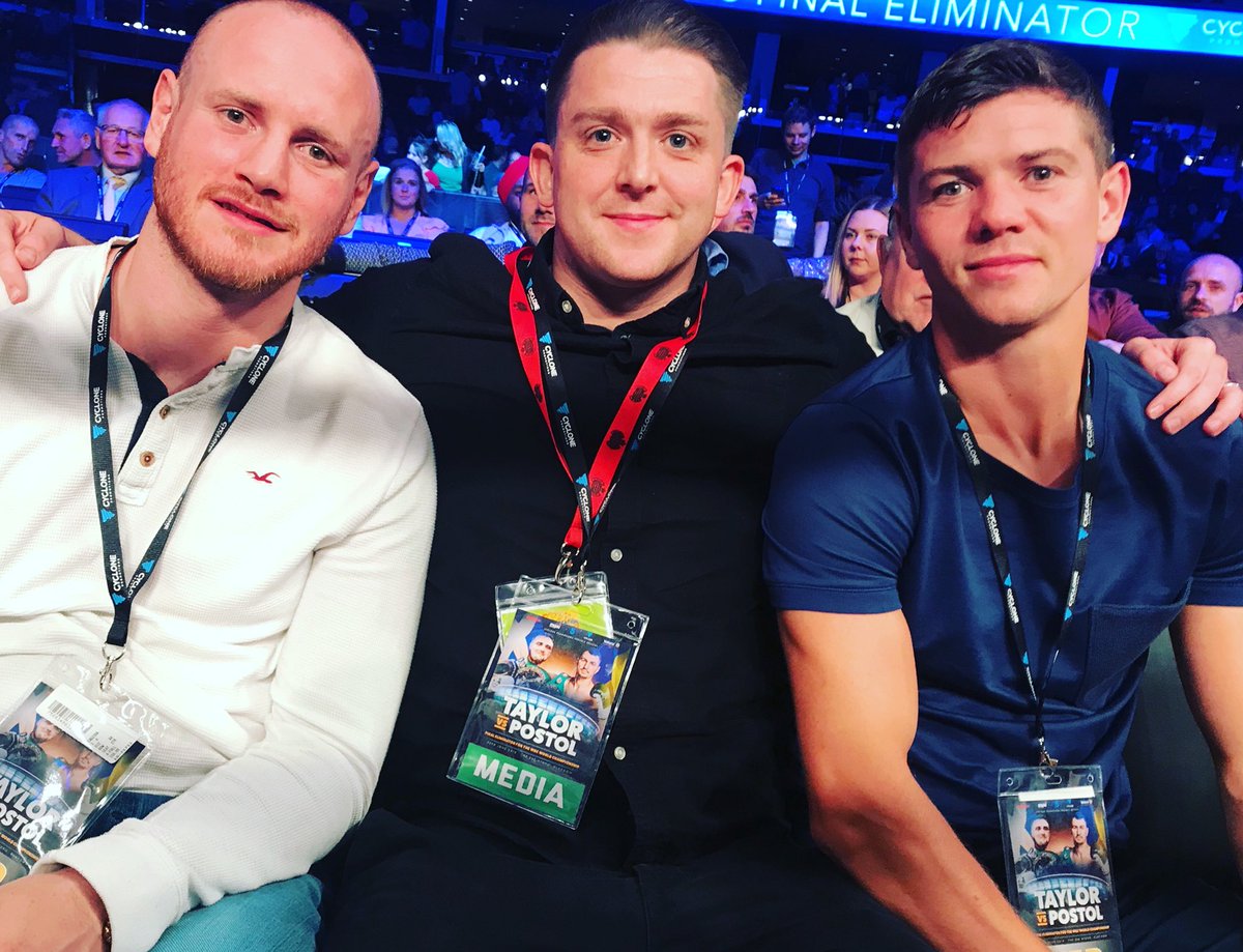 DannyM180's tweet photo. What a night! Wee hamster cheeks in between two athletes. What an experience 📷💥 #SaintGG #LukeCampbell #TaylorPostol #cyclonepromotions 🥊 https://t.co/8d878HgCXE