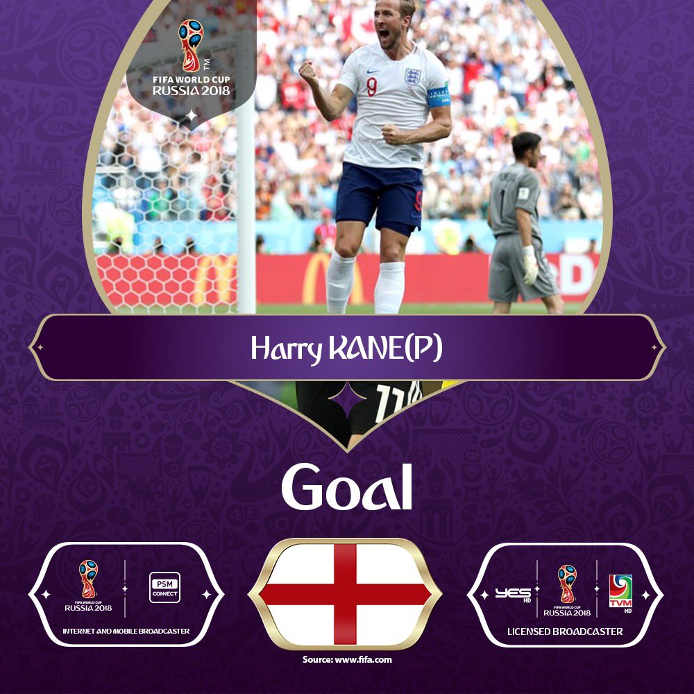 PSM_Sports's tweet photo. At 22’ England forward Kane successfully convert the penalty.
#PSMWC2018
#psmconnect https://t.co/5dOqOvSQ62