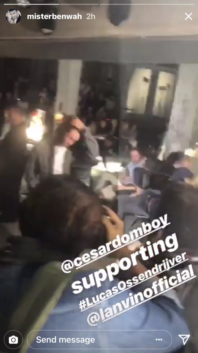 ladybay8's tweet photo. Great share from IG Story💙
Cesar @CesarDomboy and #misterbenoit supporting @lucasossendrijer #lanvinofficial https://t.co/Sy2m2BLNt8