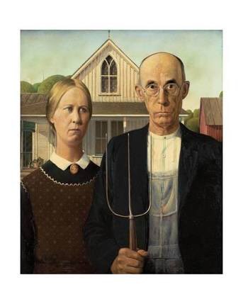 小*人様 90s シングルステッチ USA製 グラントウッド アメリカンゴシック 楽天市場】グラントウッド アメリカンゴシック Tシャツ ホワイト