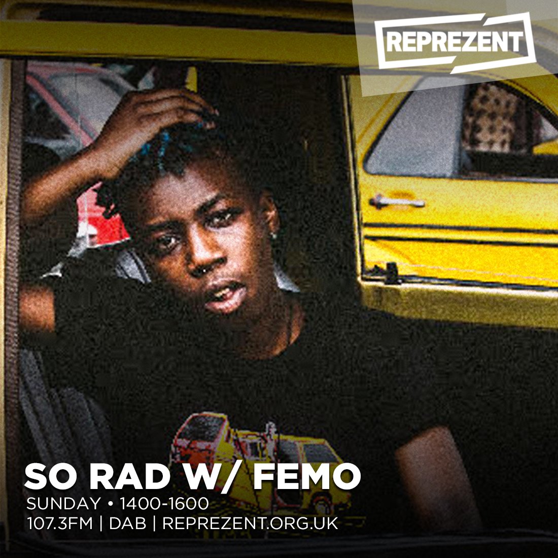 ReprezentRadio's tweet photo. [LIVE]

@DJfeMo_ is inside playing the best in Afrobeats &amp; hip hop from around the world! Get locked because this is #SoRadwfeMo on @ReprezentRadio 

🌎 https://t.co/2wX5f6X2h4      
📻 107.3FM
📡 DAB https://t.co/OnEt6VsbZG
