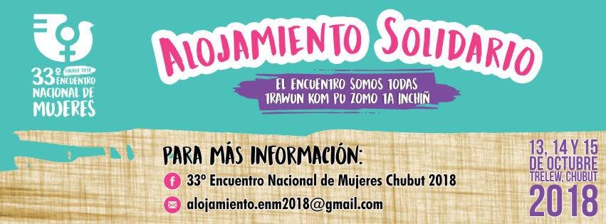 ENM33Chubut's tweet photo. El Grupo “Alojamiento Solidario - 33º Encuentro Nacional de Mujeres" 🏡 es una herramienta para facilitar el intercambio entre 💁🏻♀ QUIENES PUEDAN OFRECER SOLIDARIAMENTE UN LUGAR PARA DORMIR , Y 🙋🏽♀ QUIENES BUSCAN HOSPEDAJE PARA LOS DÍAS DEL ENCUENTRO. https://t.co/sv8qvhZlE7