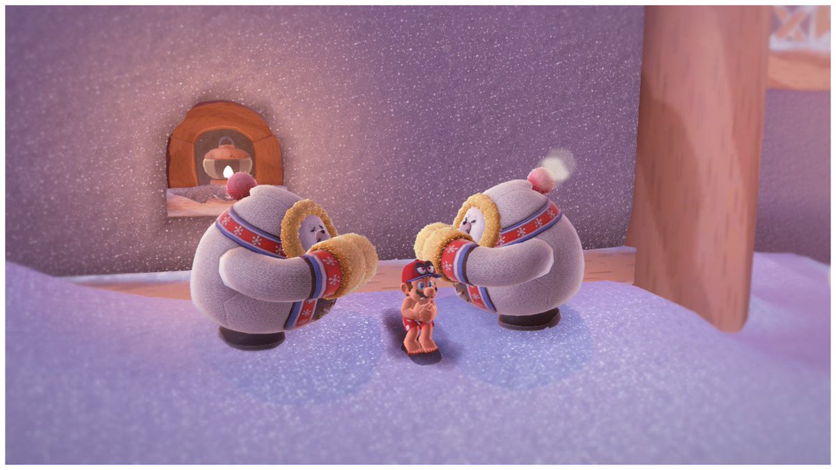 aspgod's tweet photo. So cold out there #SuperMarioOdyssey #NintendoSwitch https://t.co/Q6OrIaY4l0