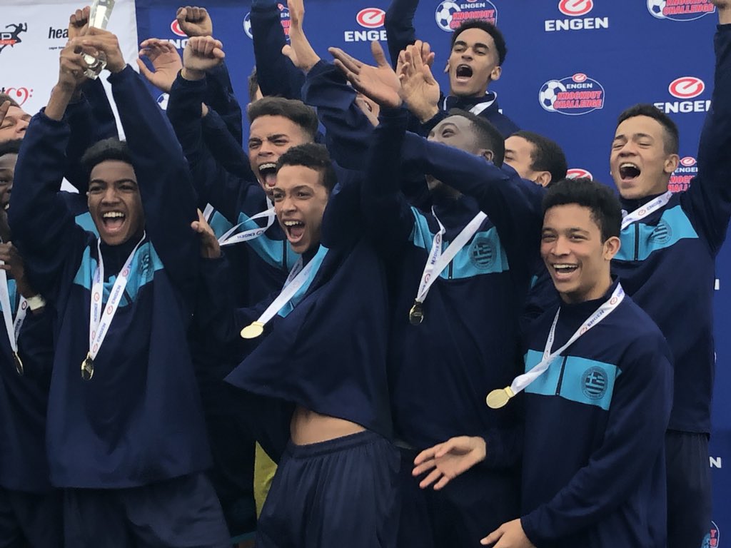 FMSouthAfrica's tweet photo. The 2018 #EngenKnockoutChallenge Cape Town champs - Hellenic! 
They’ll be at the #Champofchamps tournament in Gauteng in October! https://t.co/HJf8JZucM3
