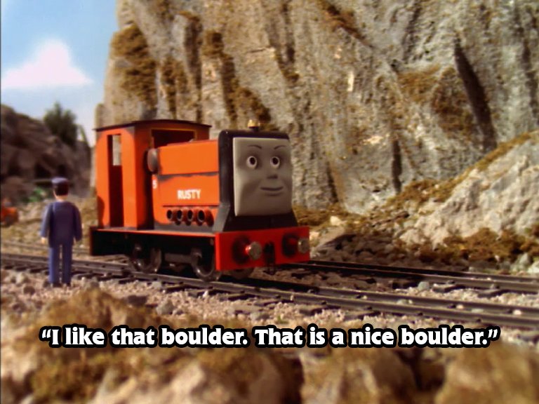 thomas and friends rusty and the boulder