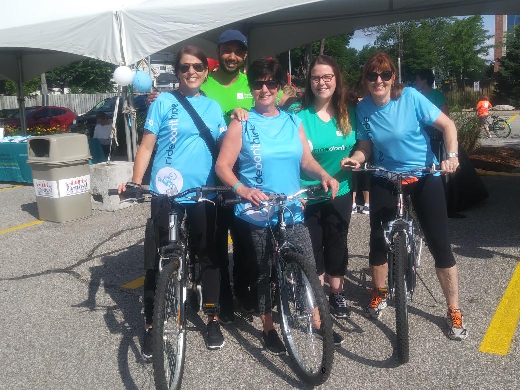 am800_cklw_'s tweet photo. Bright and early here on the fifth annual #ridedonthide2018. Come out and show your support for mental health! #CMHAWECB @ridedonthide @CMHAWECB https://t.co/tSMG2m03Kw