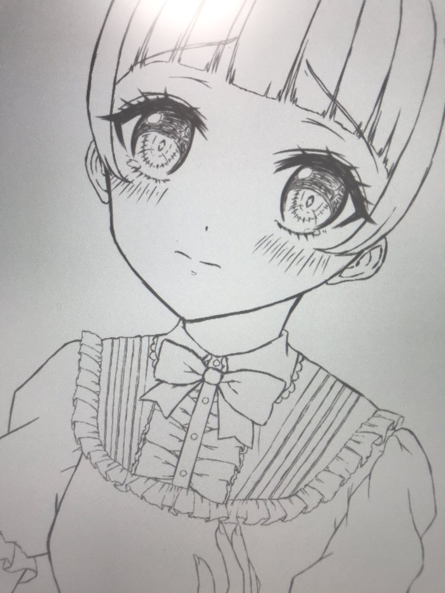 ラフのつもりで描いてたけどもっかい描くのしんどいからブラッシュアップして線画にしていいかな...😂 