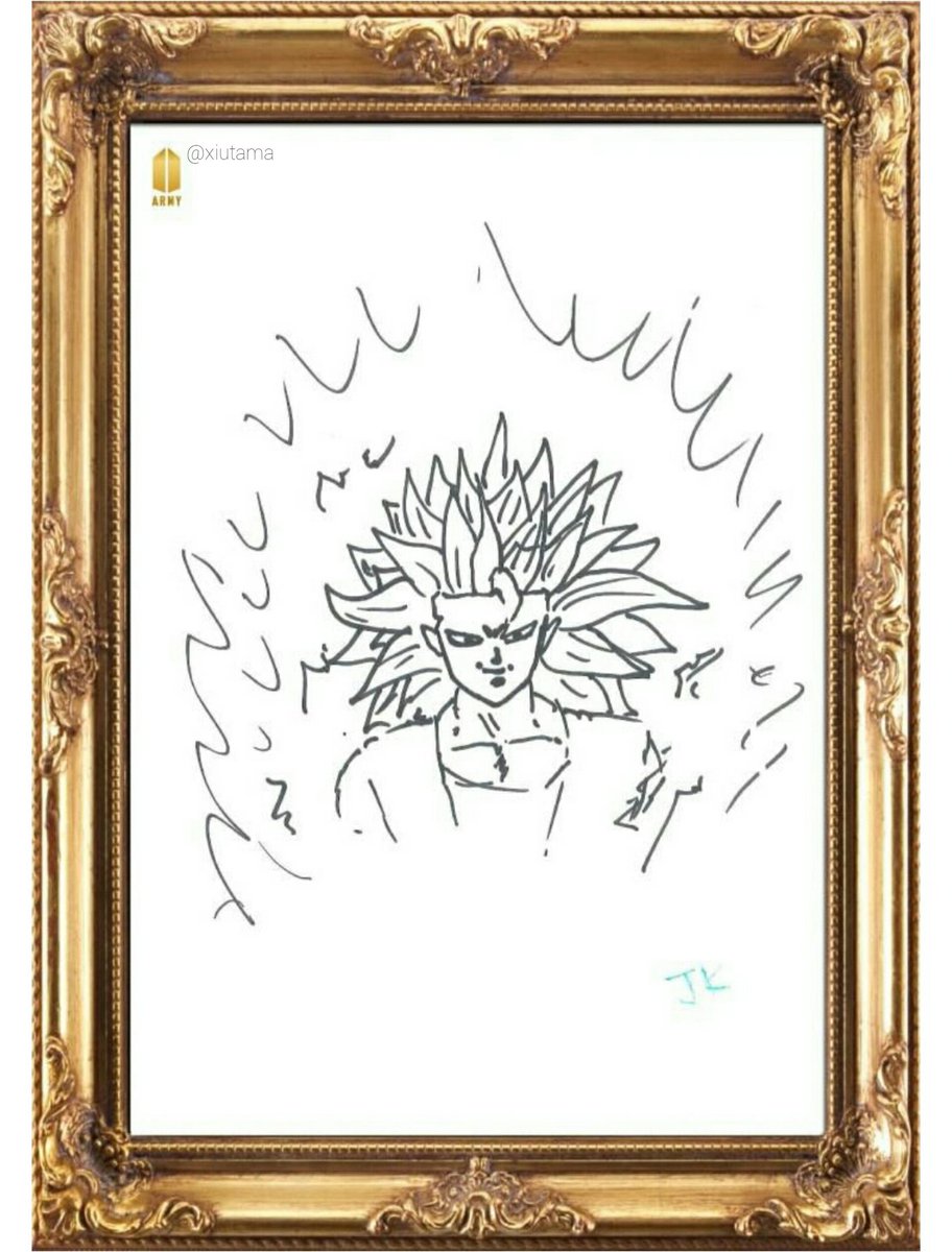 xiutama's tweet photo. JK's drawing🌟👊💪🐰
#BTS #방탄소년단 #JUNGKOOK #전정국 #DragonBall https://t.co/564tS7SI8k